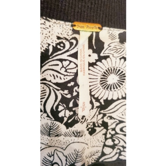 Free People black bomber jacket floral small - Picture 6 of 7